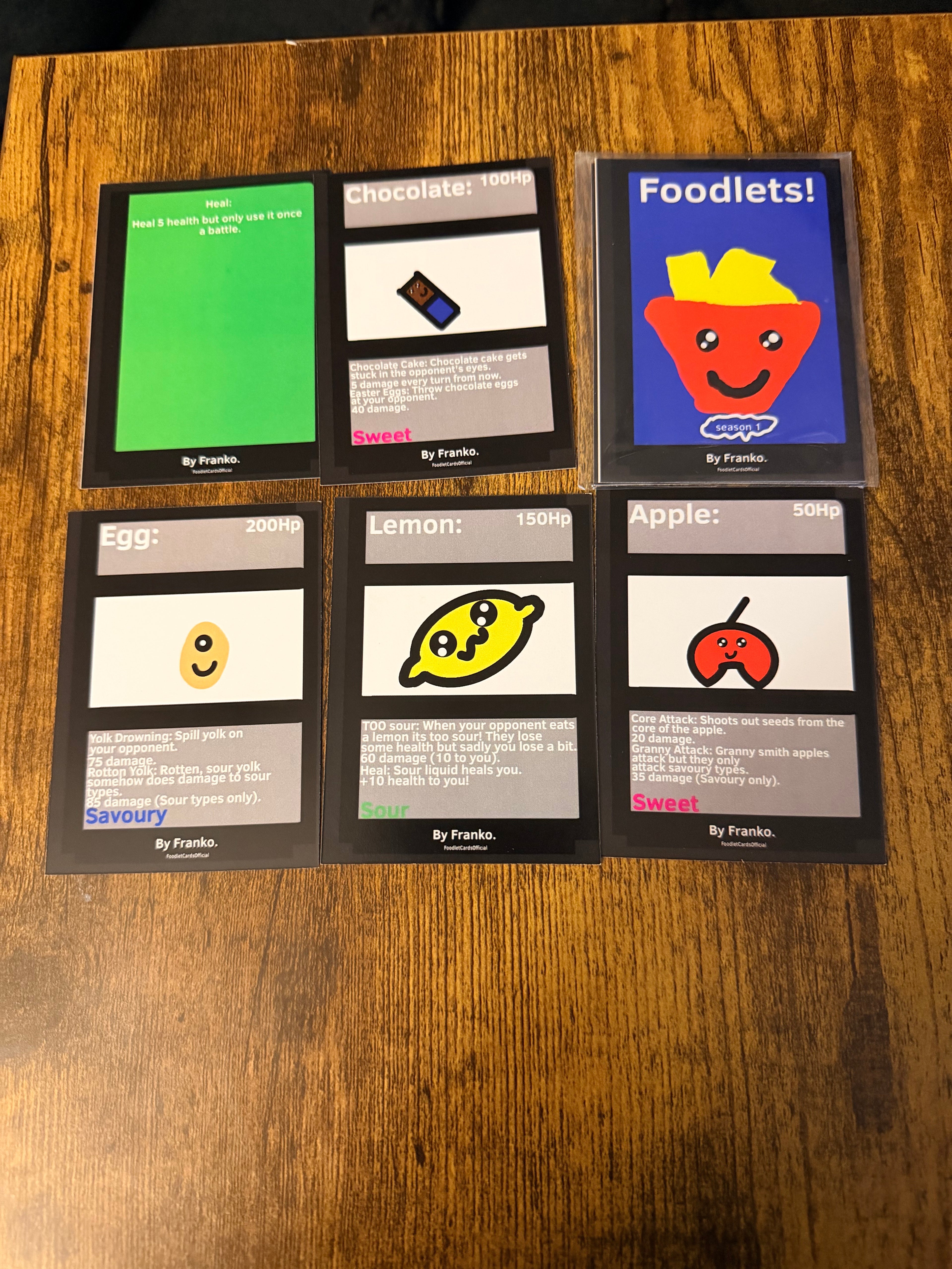 Foodlet Cards Season 1 Packet